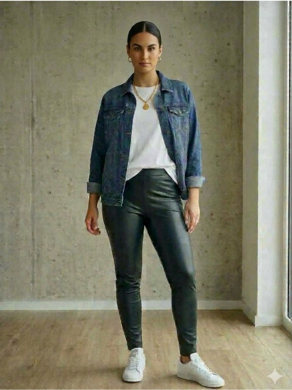 Kendall + Kylie Faux Leather Leggings Black Size Large